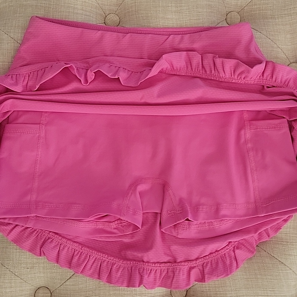 GOTTEX pink tennis golf skirt 13" Tennis Skort soft  textured sz XS,    Like NEW - Picture 4 of 5